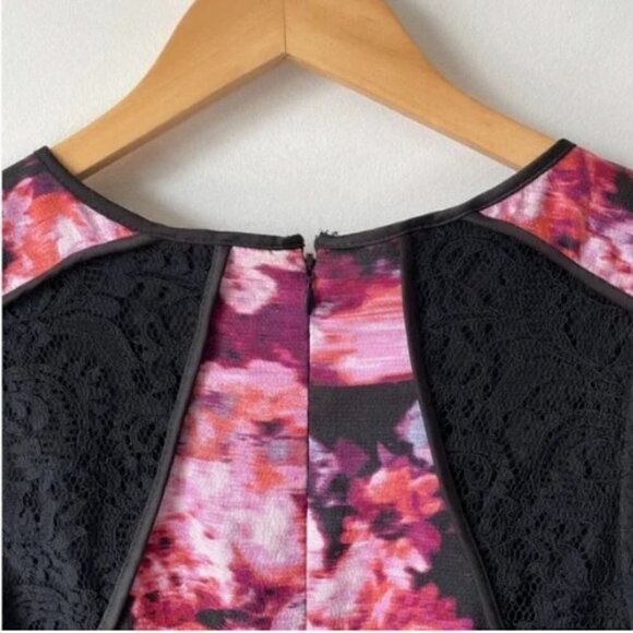 ROBERT RODRIGUEZ Sleeveless Fit Flare A-Line Dress Pink/Black 8 - Picture 7 of 16